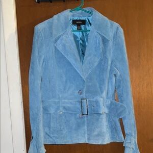 Alfani Blue Blazer Classic Suit Jacket (suede)